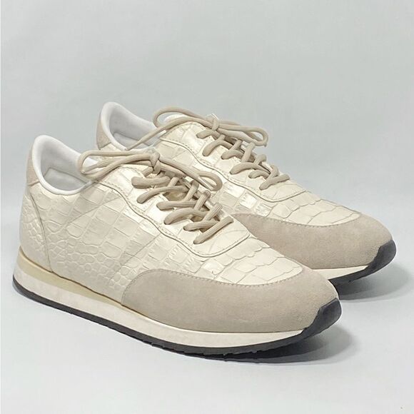 Giuseppe Zanotti Braky Crocodile-Embossed Leather Runners size 42/ US 9 - Picture 5 of 12